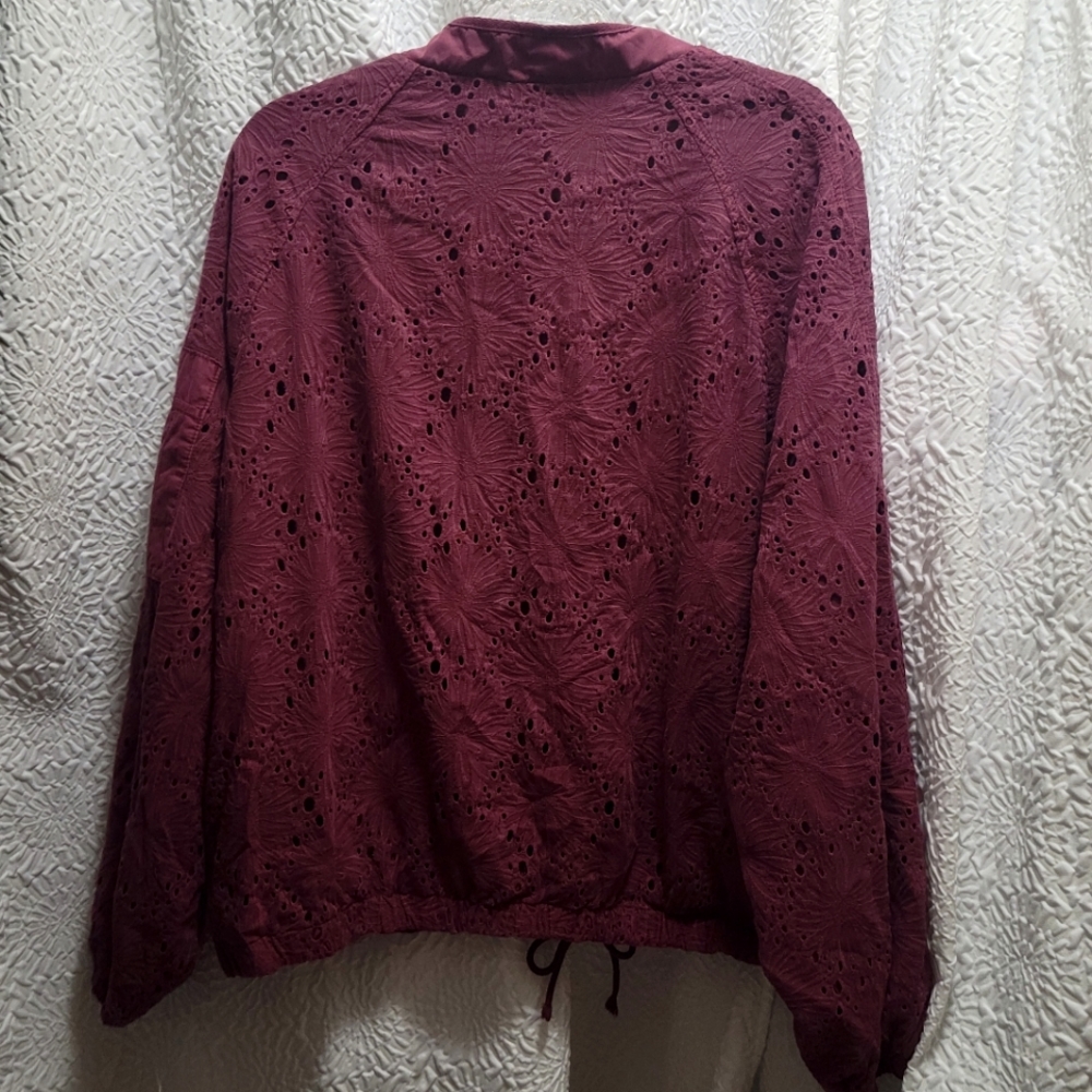 🎋Free People Daisy Eyelet Embroidery Jacket - Picture 5 of 7